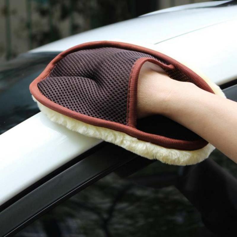 Wool Soft Car Cleaning Gloves Washing Brush Car Styling Motorcycle Washer Care Products Car Paint Wash Tools Auto Accessories