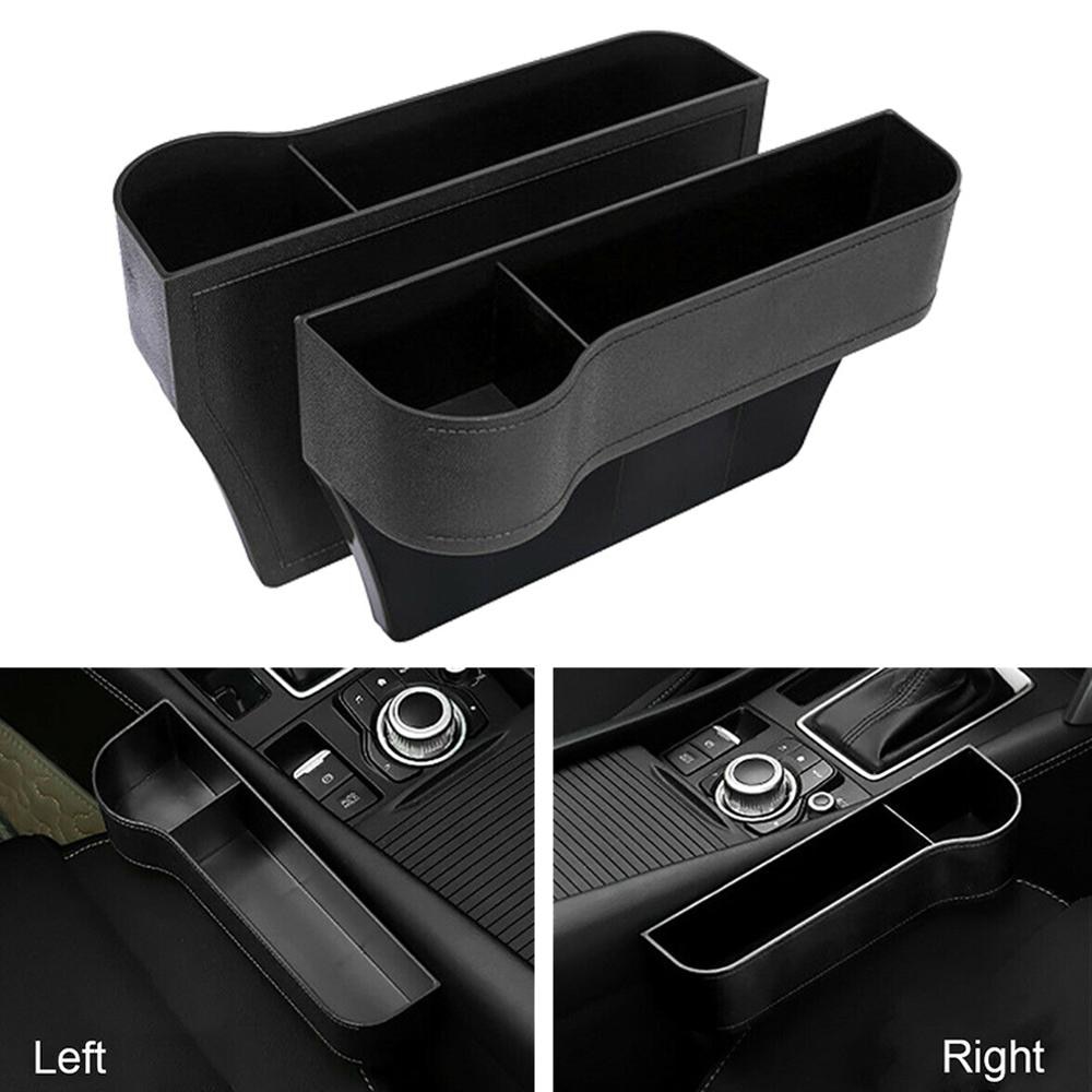 The New 1Pair Universal Auto Car Seat Crevice Plastic Storage Box Cup Phone Holder Organizer Reserved design Accessories