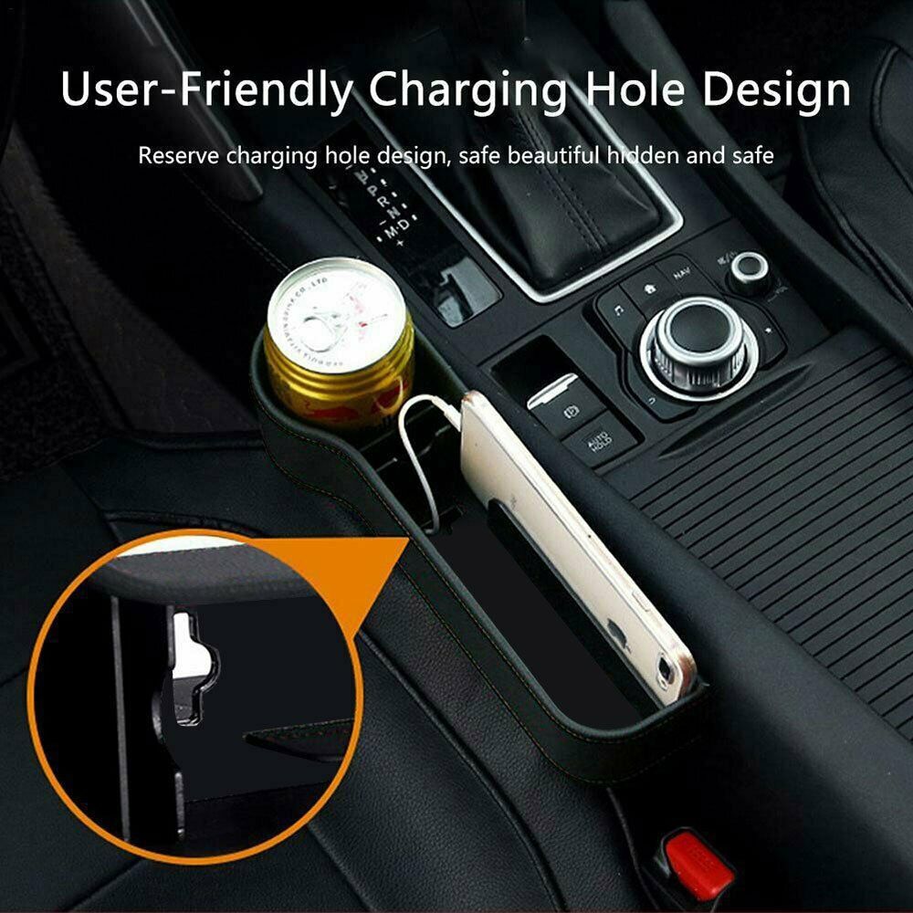 The New 1Pair Universal Auto Car Seat Crevice Plastic Storage Box Cup Phone Holder Organizer Reserved design Accessories