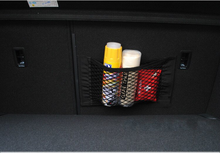 1PC Car Back Rear Trunk Seat 30*/40*/50*/60*/70*/80*25cm Elastic String Net Magic Sticker Mesh Storage Bag Pocket Cage Back Bag