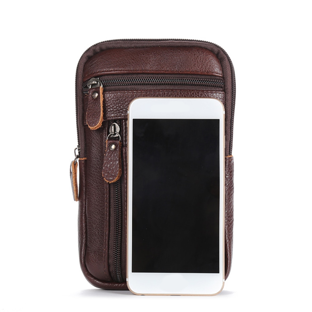 Men's Genuine Leather Waist Packs Phone Pouch Bags Waist Bag Male Small Chest Shoulder Belt Bag 2021 Designer Crossbody Bags
