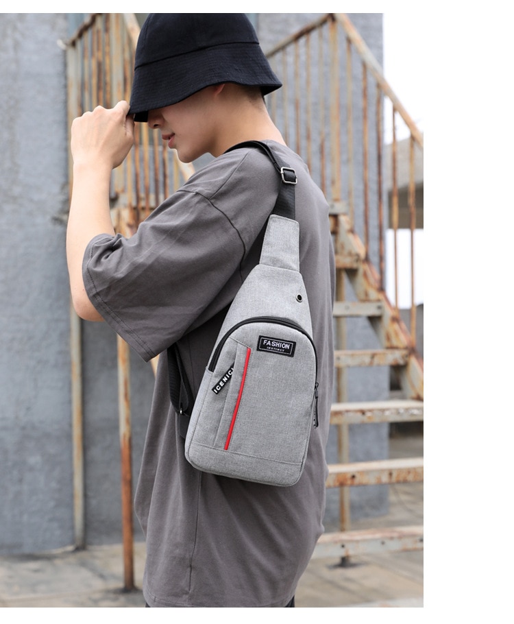 Men Fashion Multifunction Shoulder Bag Crossbody Bag On Shoulder Travel Sling Bag Pack Messenger Pack Chest Bag For Male
