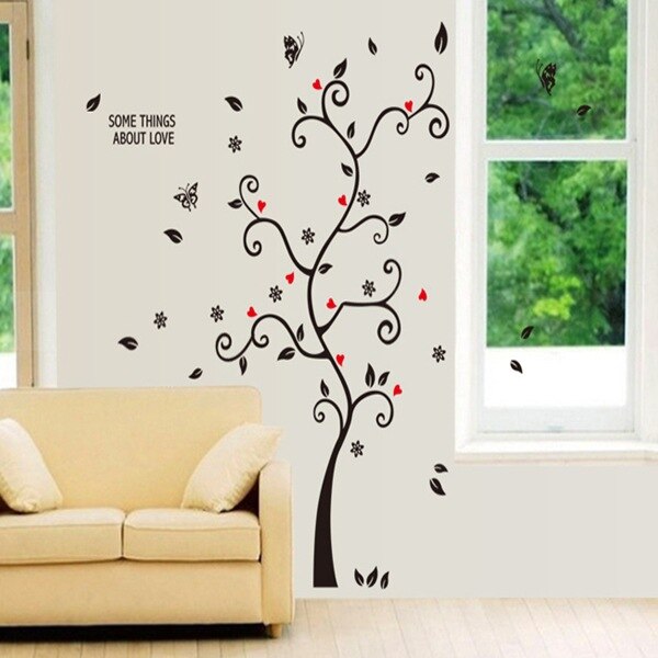 Large 135x120cm Black 3D DIY Photo Tree PVC Wall Decals/Adhesive Family Wall Stickers Mural Art Home Decor Free Shipping