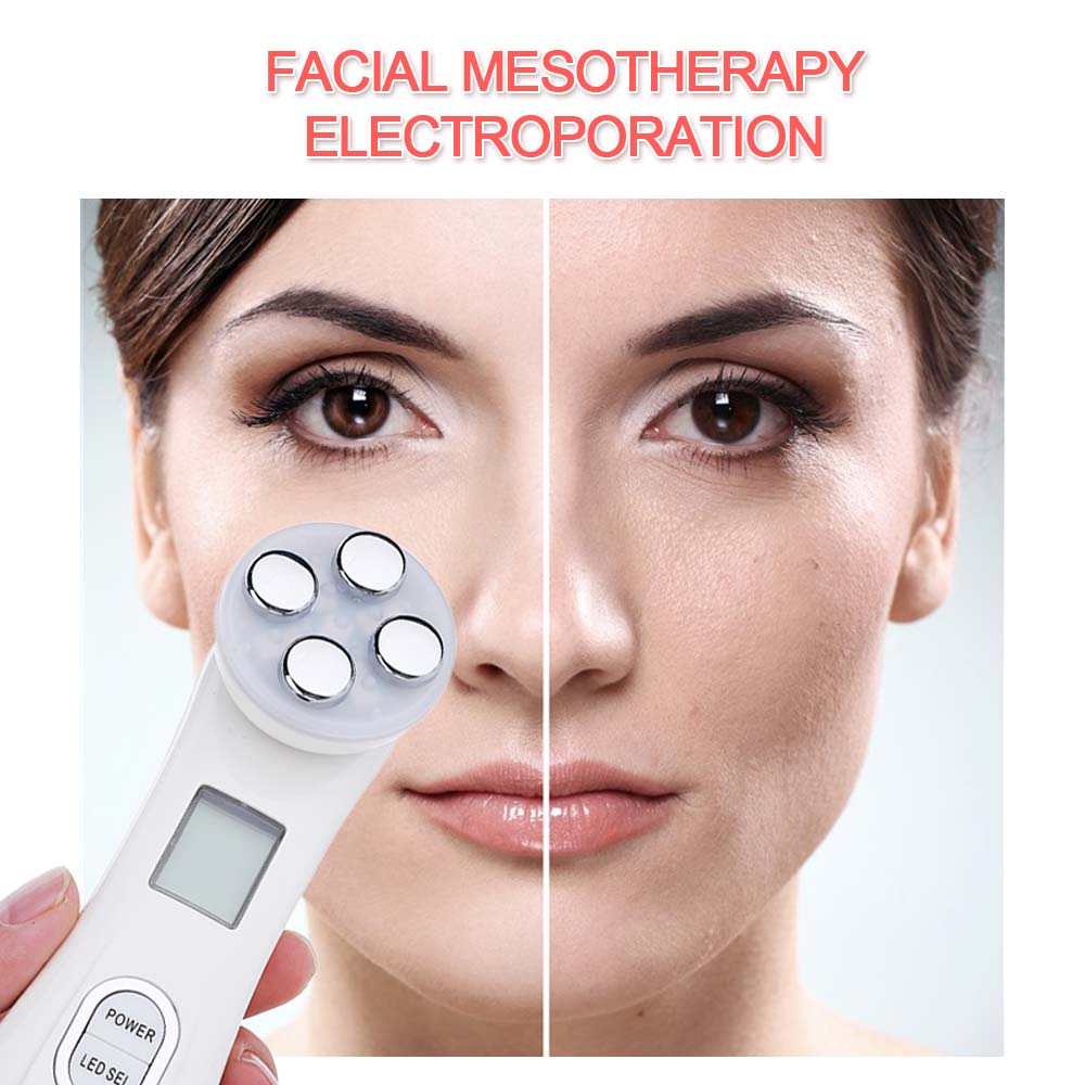 RF Ultrasonic Beauty Instrument Facial Massager Vacuum Pore Cleaner Skin Scrubber Lifting and Firming Nano Face Steamer Essence