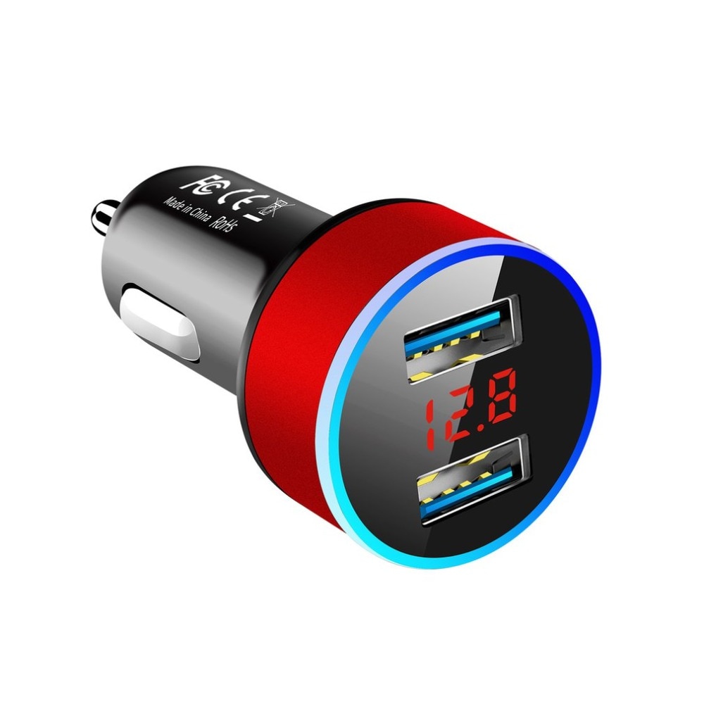 3.1A Dual USB Car Charger 2 Ports LED Display Universal Mobile Phone Vehicle Chargers Fast Charging Adapter