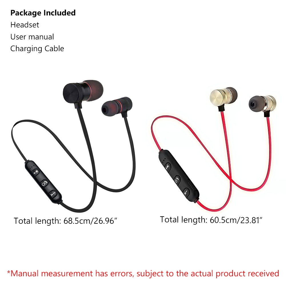 Magnetic Wireless Earphone Bluetooth-compatible Earphone Stereo Sports Waterproof Earbuds Wireless In-ear Headset With Mic