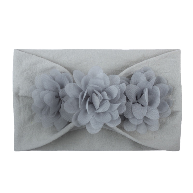 Baby Headband Ribbon Soft NylonToddler Infant Kids Hair Accessories Girl Newborn Flowers Bandage Turban Tiara