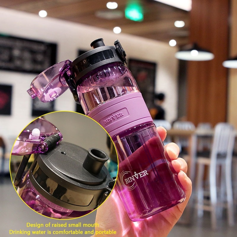 Sports Water Bottles Gym Leak-proof Drop-proof Portable Shaker Outdoor Travel Kettle Plastic Drink Water Bottle BPA Free