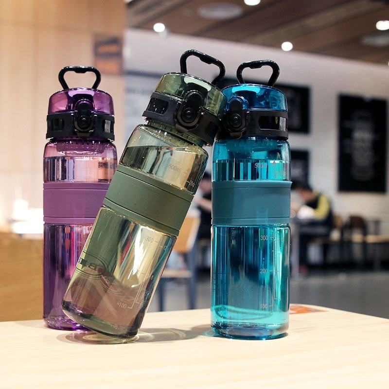 Sports Water Bottles Gym Leak-proof Drop-proof Portable Shaker Outdoor Travel Kettle Plastic Drink Water Bottle BPA Free