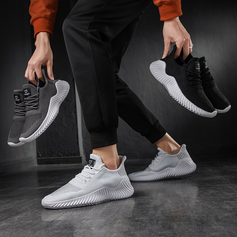 Men's Mesh Breathable Running Shoes Gym Sneakers Outdoor Comfortable Fitness Trainer Sport Lightweight Walking Jogging Shoes
