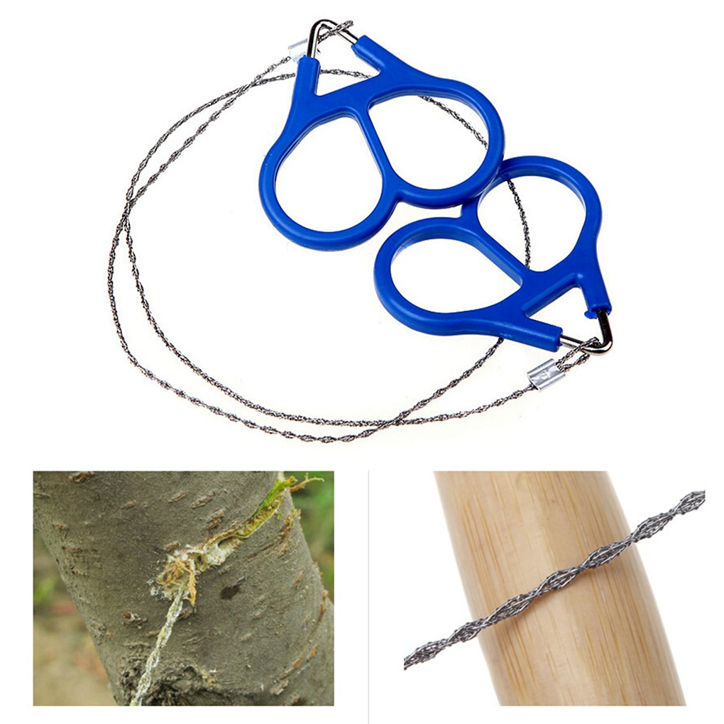Field Survival Stainless Wire Saw Hand Chain Saw Cutter Outdoor Emergency Survival Tools Fretsaw Camping Hunting Wire Saw