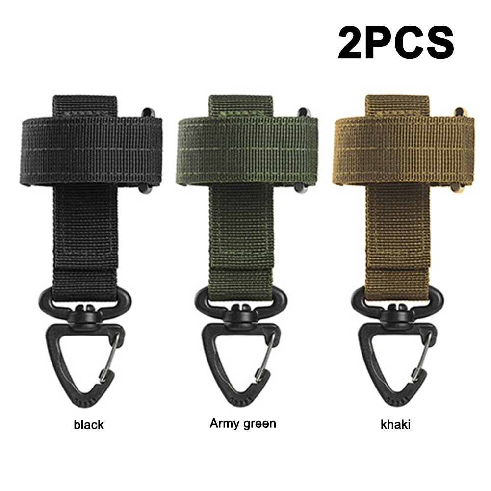 2PC Multi-purpose Glove Hook Military Fan Outdoor Tactical Gloves Climbing Rope Storage Buckle Adjust Camping Glove Hanging Buck