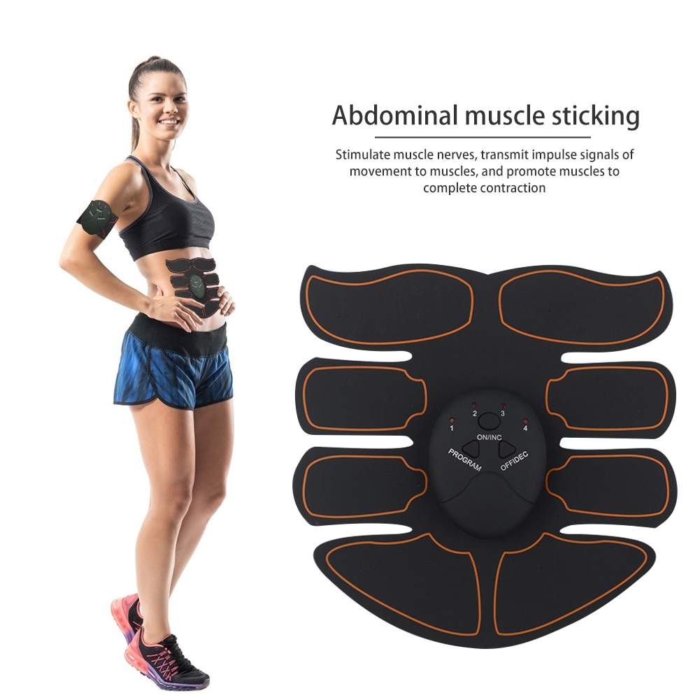 1set Gym Abdominal Muscle Stimulator Hip Trainer EMS Massage Fitness Equipment ABS Muscles Electrostimulator Toner Body Exercise