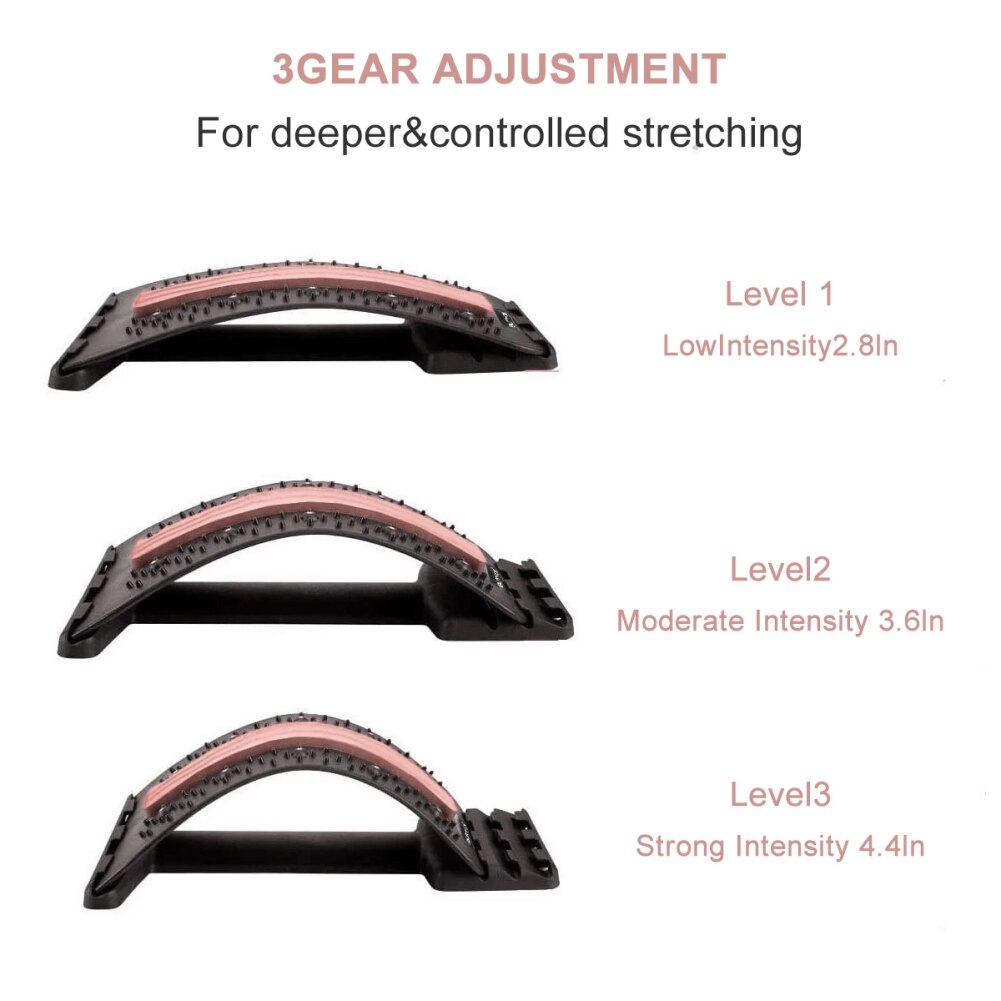 Back Massager Stretcher Support Spine Deck Pain Relief Chiropractic Lumbar Relief Back Stretcher Fitness Equipments Accessories